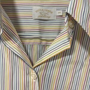Paul & Shark Yachting Vibrant Colorful  Striped Button Down Shirt